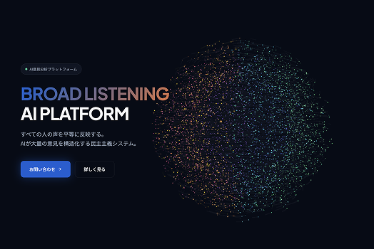 AI意見分析プラットフォーム BroadListening